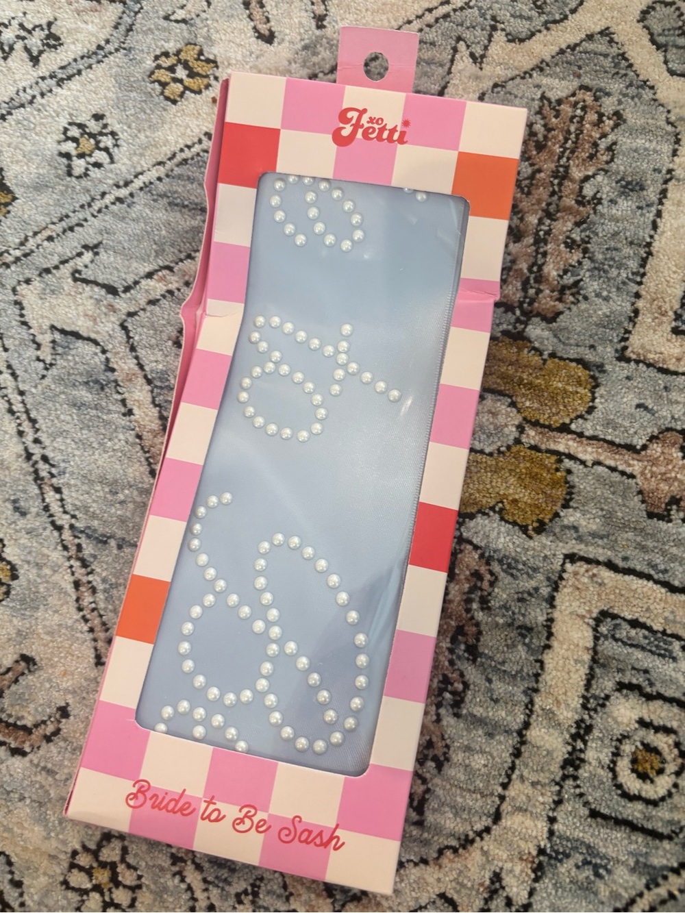 Bride to Be Pearl Sash - Light Blue new